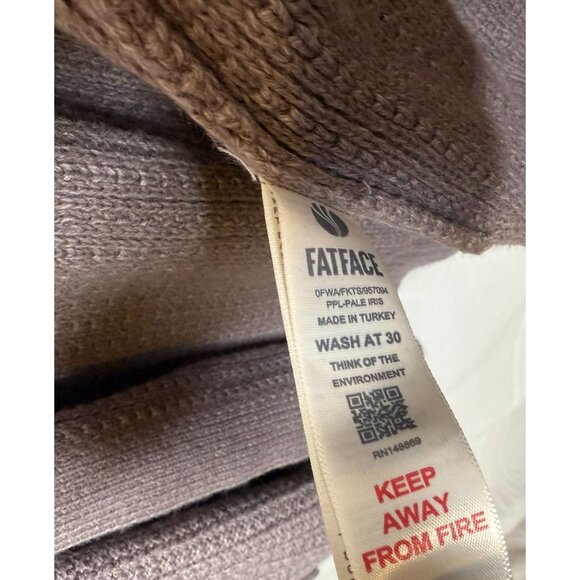 FatFace Womens Cardigan Womens Size 12 Open-Front Knit Pale Iris Purple Cozy - Picture 6 of 7